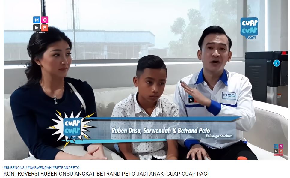 Sarwendah, Betrand Peto dan Riben Onsu