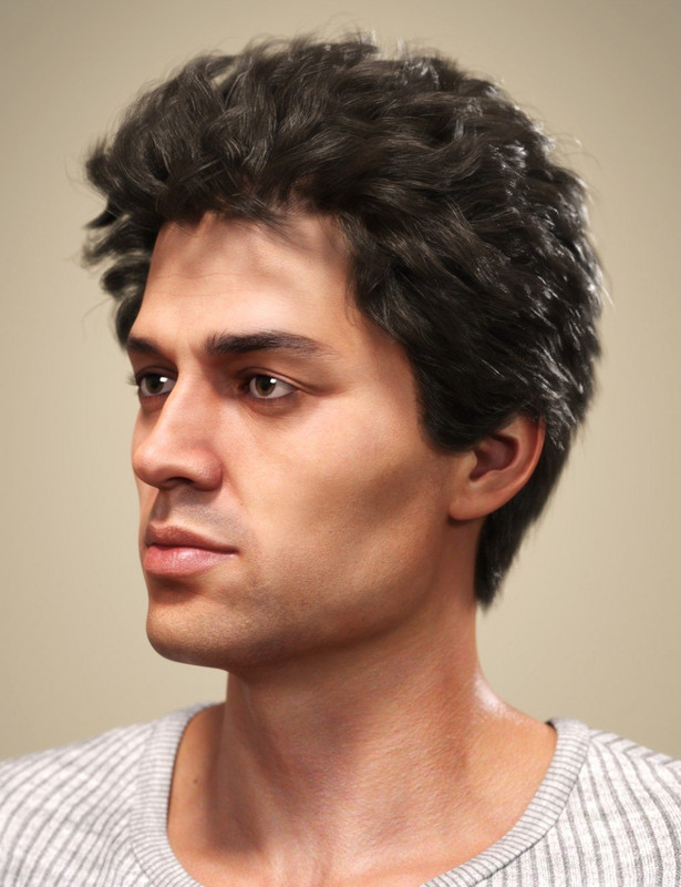 SP Hair 009 for Genesis 3 and 8 Male(s)