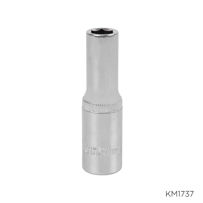 DADOS LARGO CROMADO CRV 1/2" DR 11MM  KAMASA