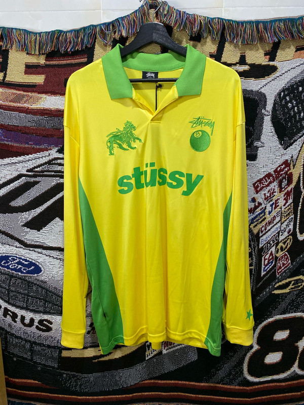 Stussy Football Polo Long Sleeve T-Shirt Jersey Brazil