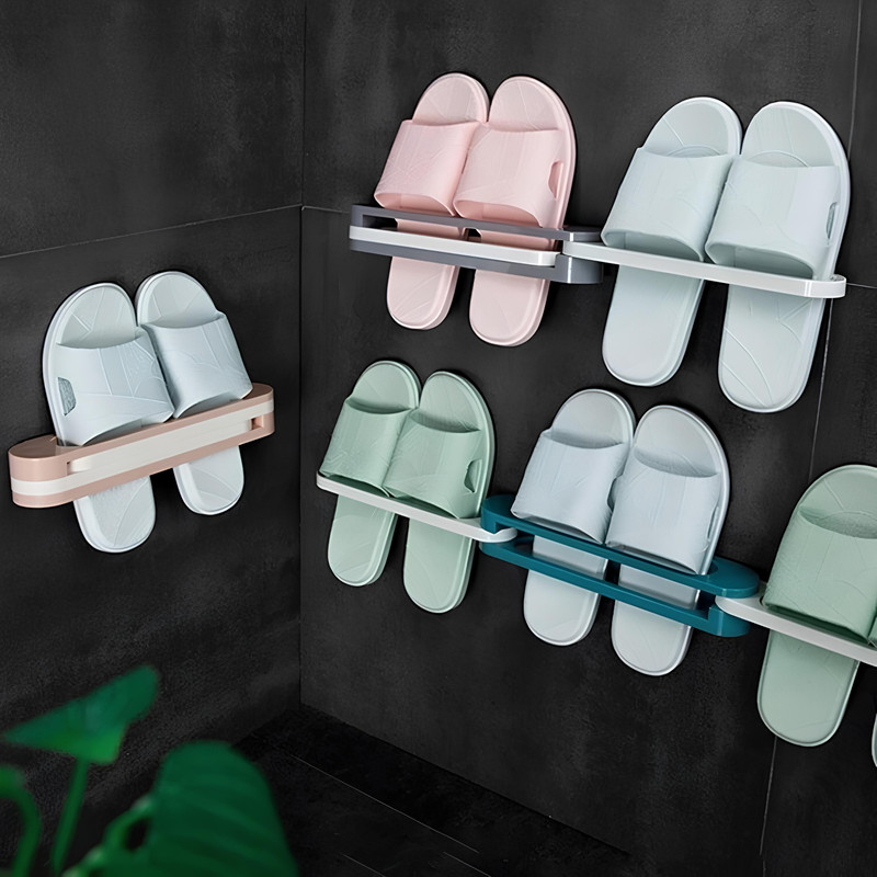 Suporte de Parede Multiuso para Toalhas Sapatos Chinelos Verde
