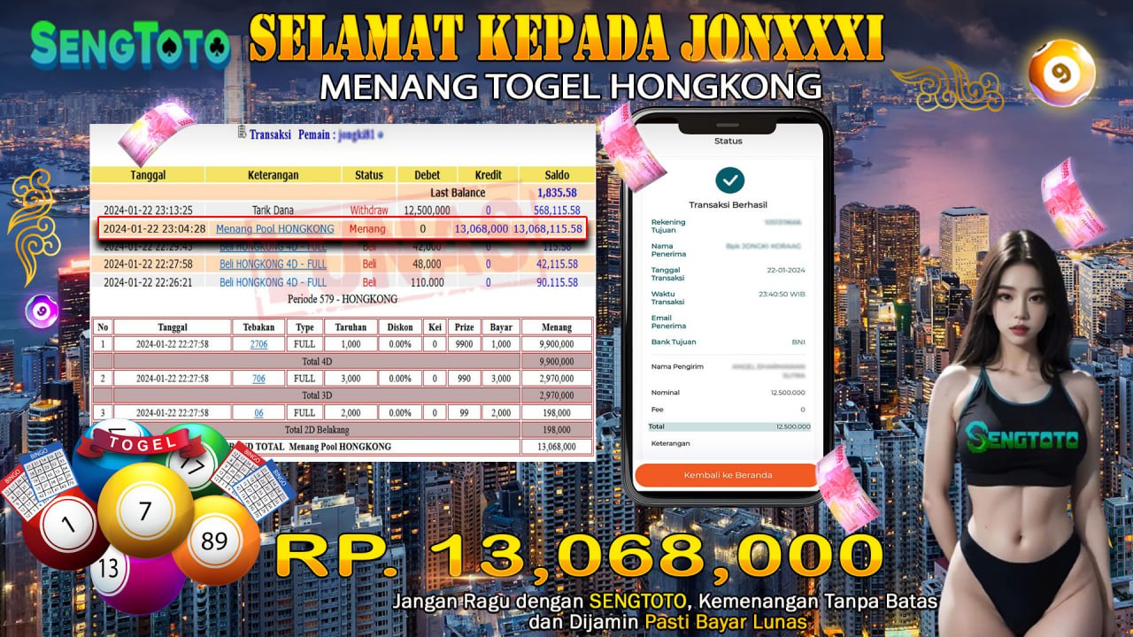 BUKTI PEMBAYARAN TOGEL HONGKONG