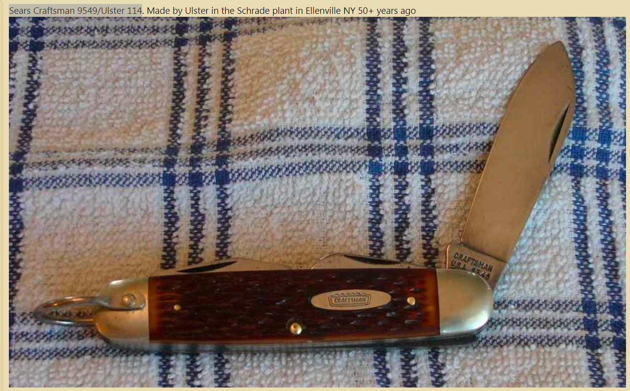 Craftsman 9549 Ulster 114