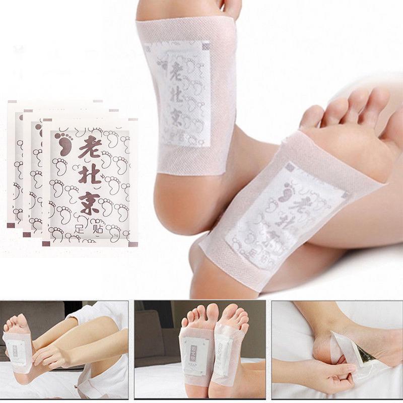Details About 14 Pcs Detox Foot Pads Patch Ginger Extract Toxin Removal Weight Loss