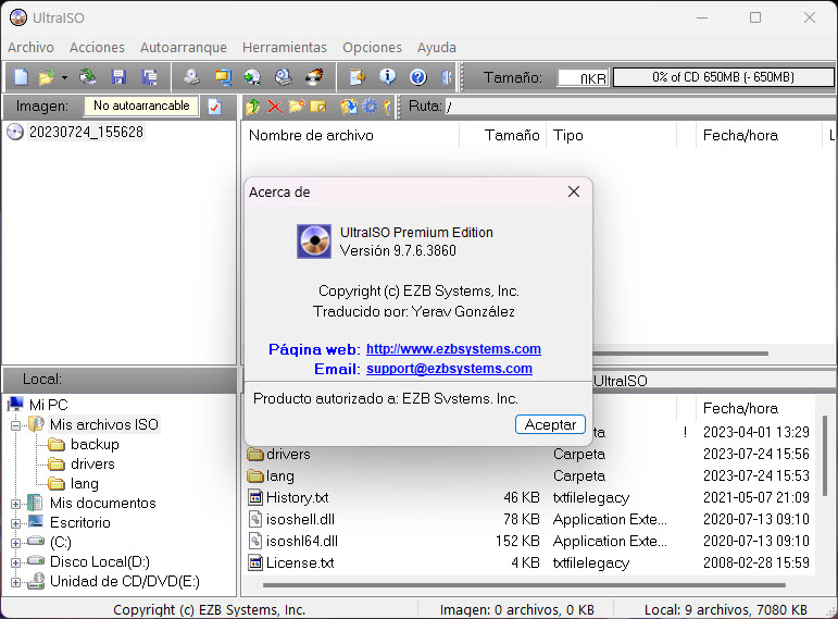 EZB UltraISO Premium Edition v9.7.6.3860 [Multileng][Crear y editar ISO] 24-07-2023-15-56-51