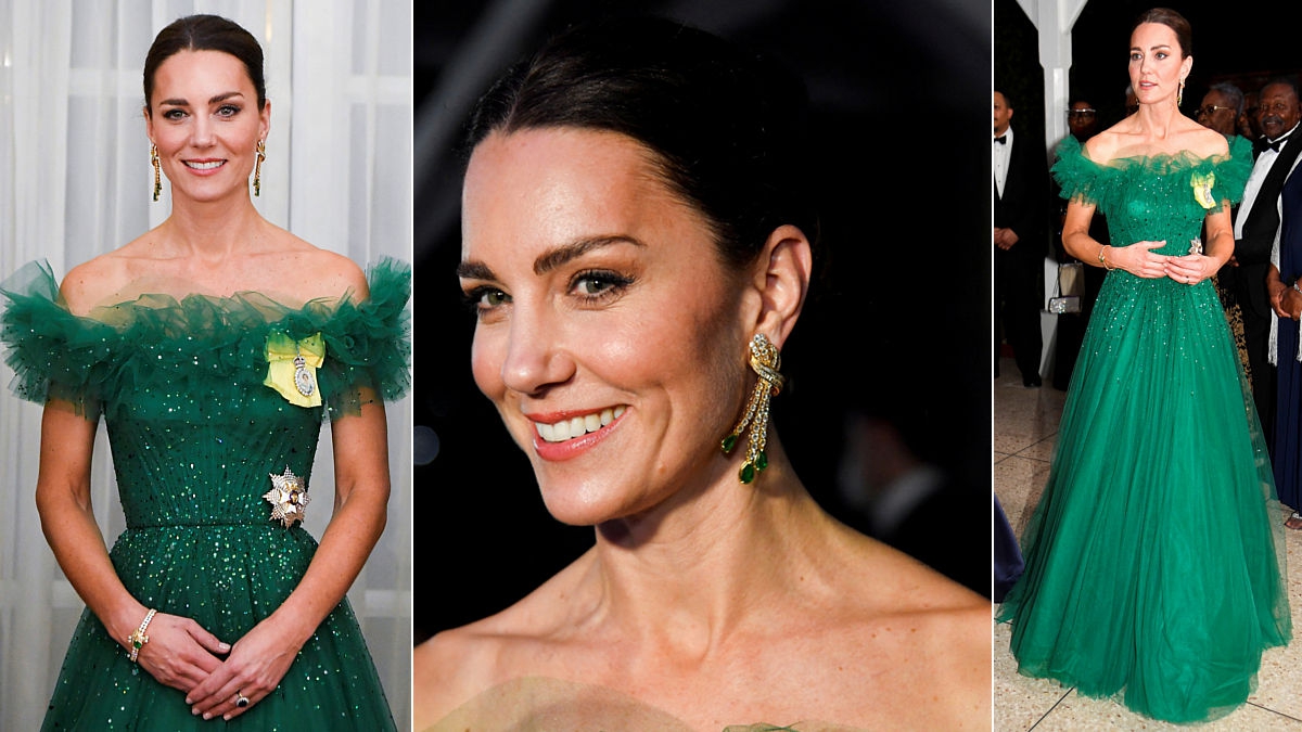 Kate Middleton sorprende con vestido de princesa durante cena en Jamaica