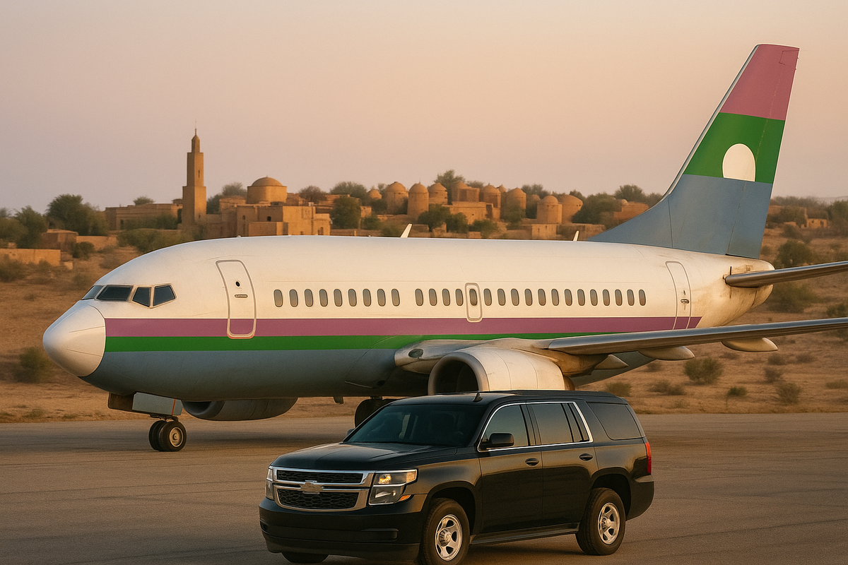 Avion de la déléguation annanos à Mpanga