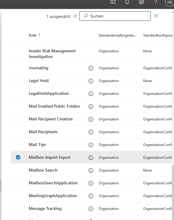 Mail Import/Export