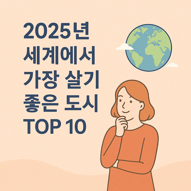 2025 세계에서 가장 살기 좋은 도시 배너