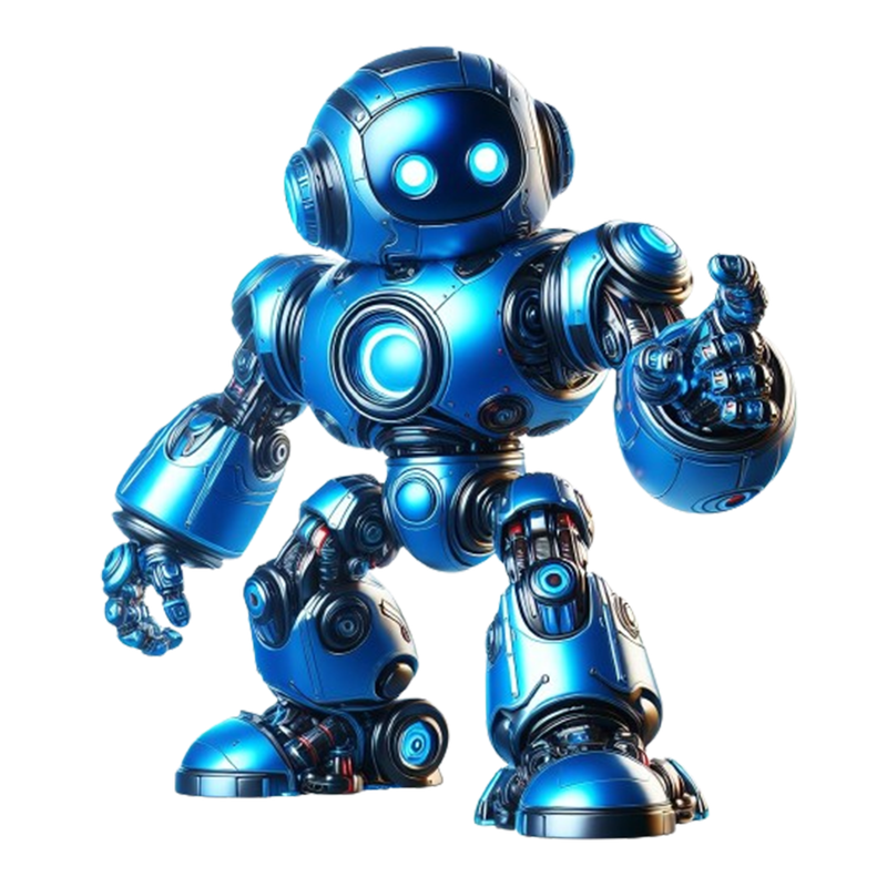 Robot Biru Hex Image