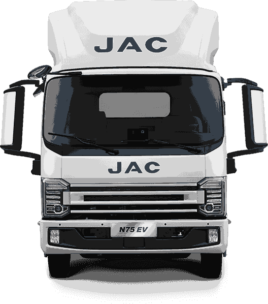 Camion électrique iJAC N75 7,5 tonnes, vue de face
