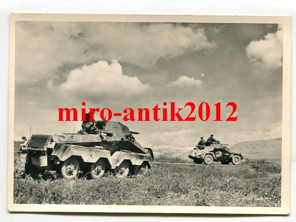 Foto, AK, Panzerspähwagen vor
