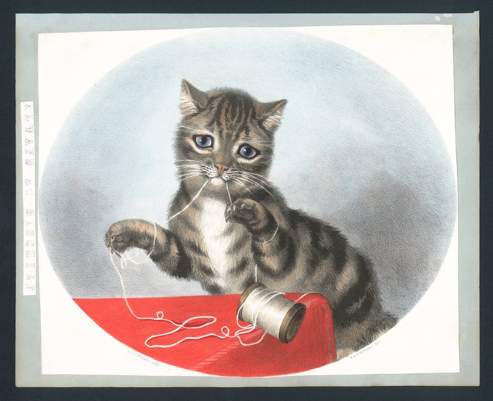 Fanny-Corbaux-Always-at-Mischief-Victorian-greetings-card-chromolitho-Meister-Drucke-192539