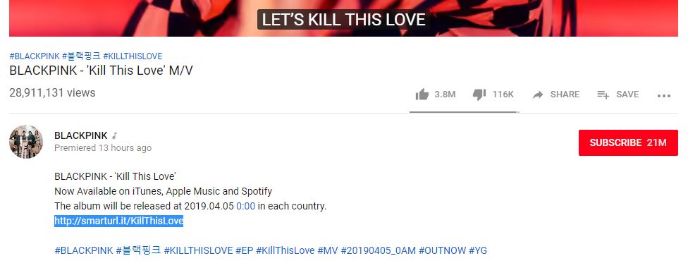 'Kill This Love' tembus lebih dari 20 juta viewers di youtube