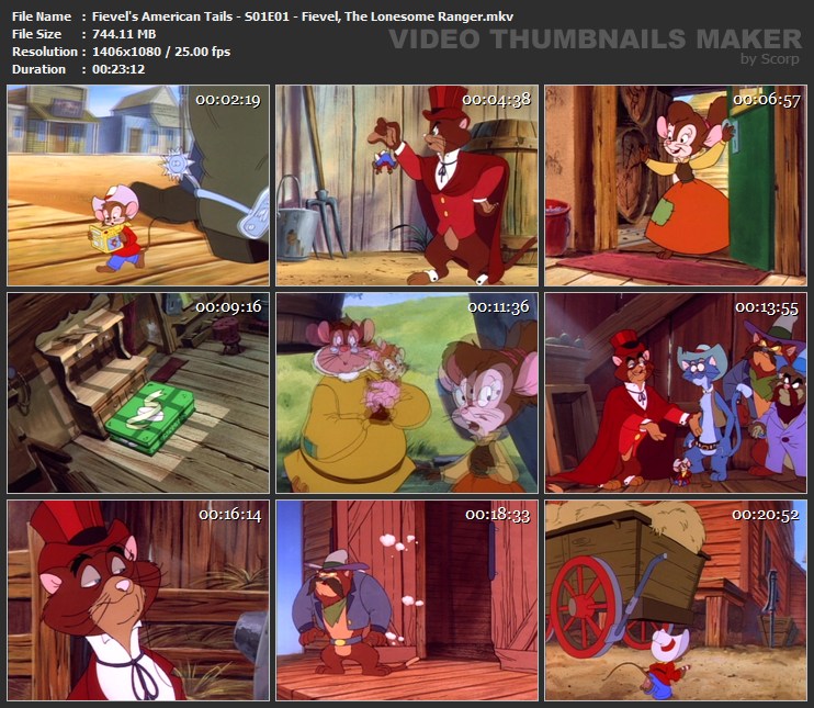 Fievel's American Tails - S01E01 - Fievel, The Lonesome Ranger.mkv