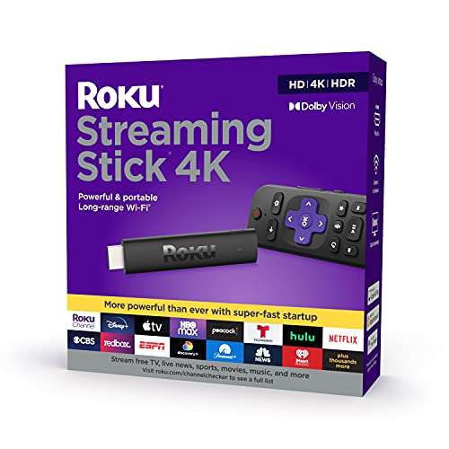 Amazon: ROKU Streaming Stick 4K 2021 | Dispositivo de transmisión 4K/HDR/Dolby Vision con Control Remoto de Voz y Controles de TV 