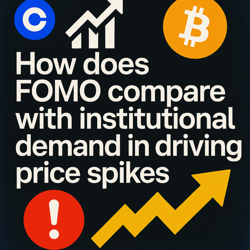 How does FOMO compare with institutional demand in driving price spikes