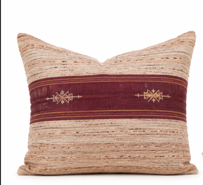 Burgundy Square Pillow