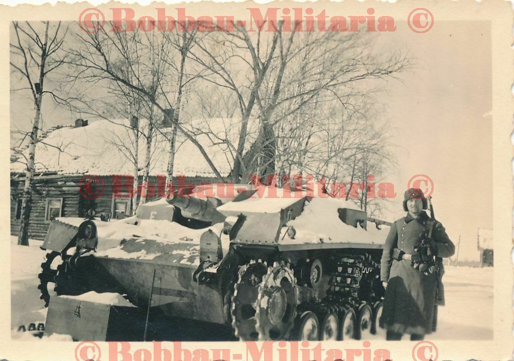 Russland Sturmgeschütz STUG III Winter 1942 Gefechtstand Front W