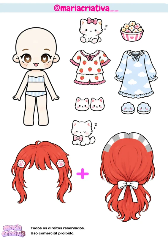 Boneca de papel 8