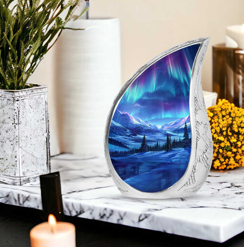 Aurora Urn For Ashes Adult Male Memorial Urns For Cremation Funeral Urn-10 Inch detailed image 7