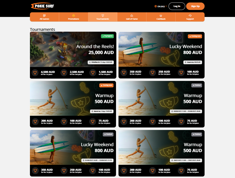pokiesurf-casino-tournaments