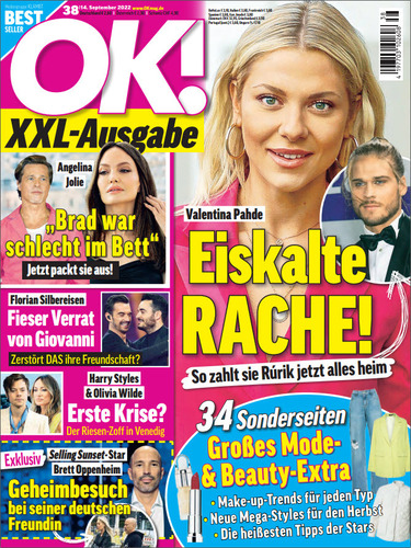 Cover: Ok! Frauenzeitschrift No 38 vom 14 September 2022 Cover: Ok! Frauenzeitschrift No 38 vom 14 September 2022