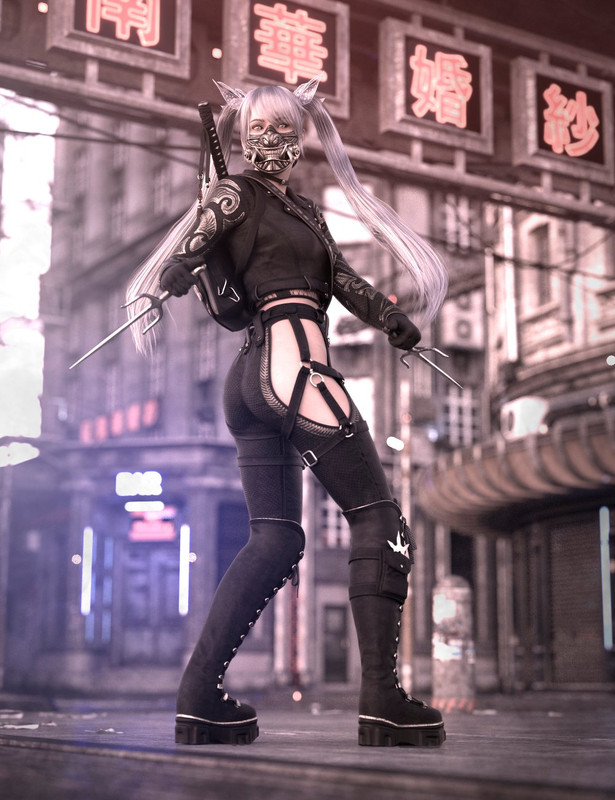 Katana HD Outfit for Genesis 8 Females Katana HD Outfit for Genesis 8 Females