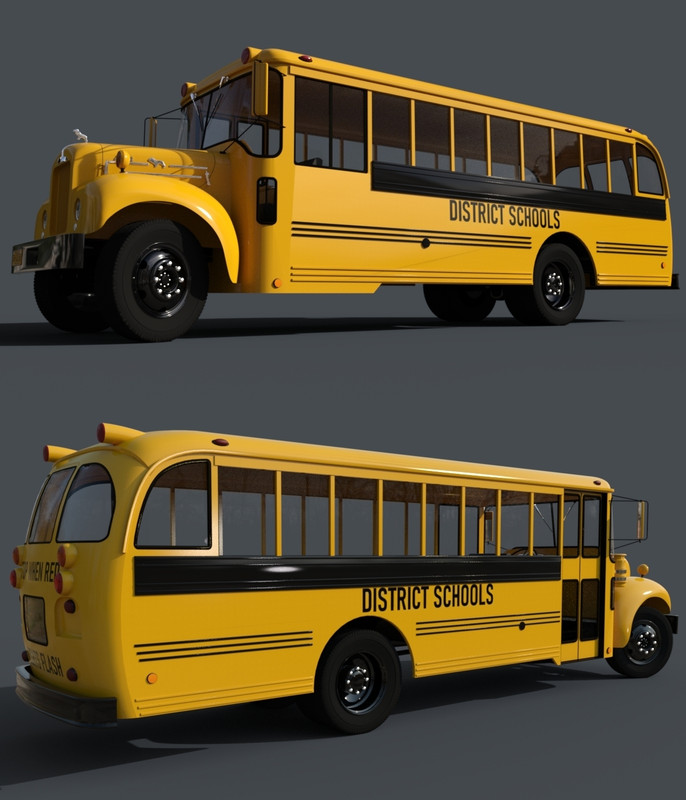 MACK B SCHOOLBUS for DAZ STUDIO