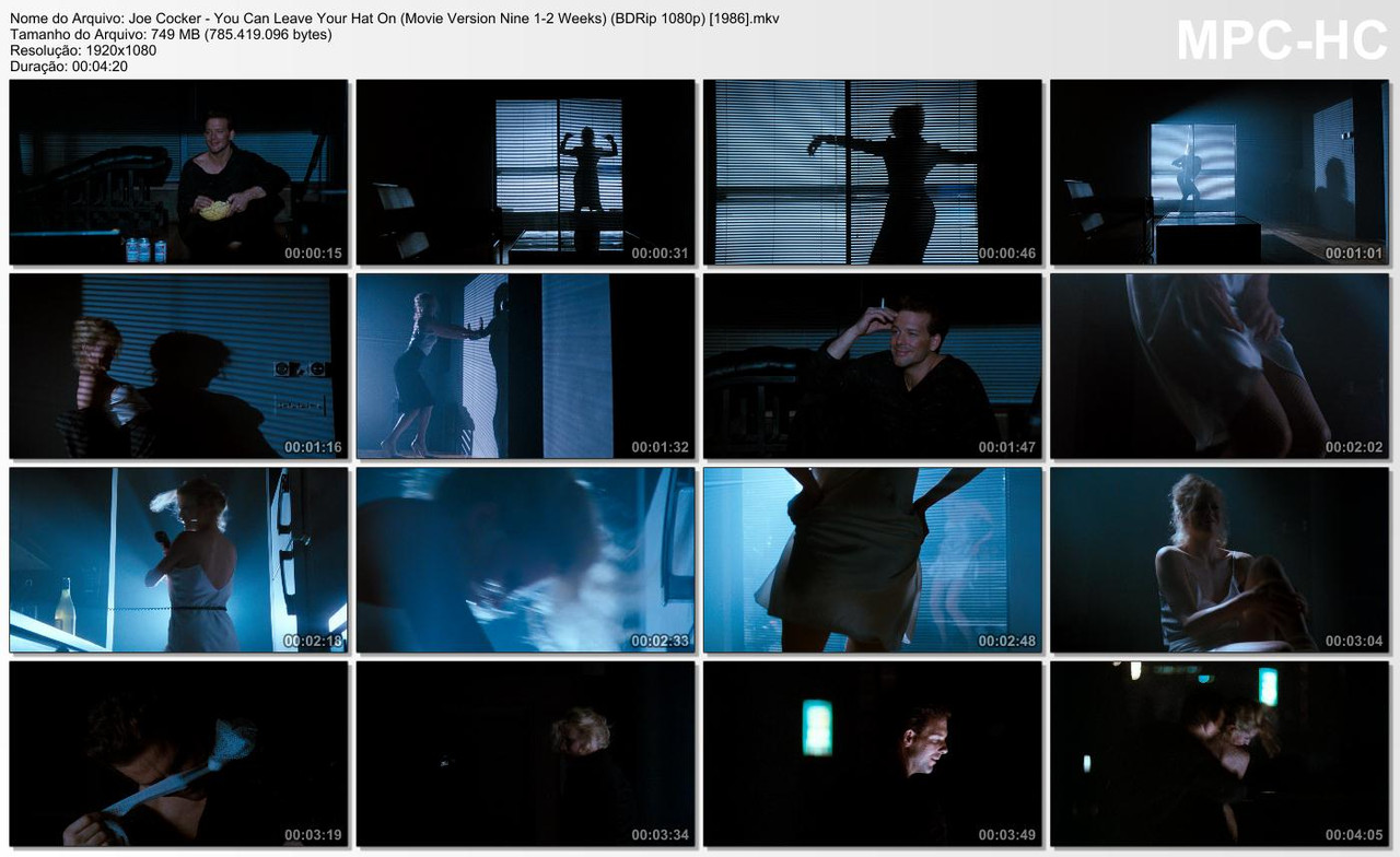 Joe Cocker - You Can Leave Your Hat On (Movie Version Nine 1-2 Weeks) (BDRip 1080p) [1986]