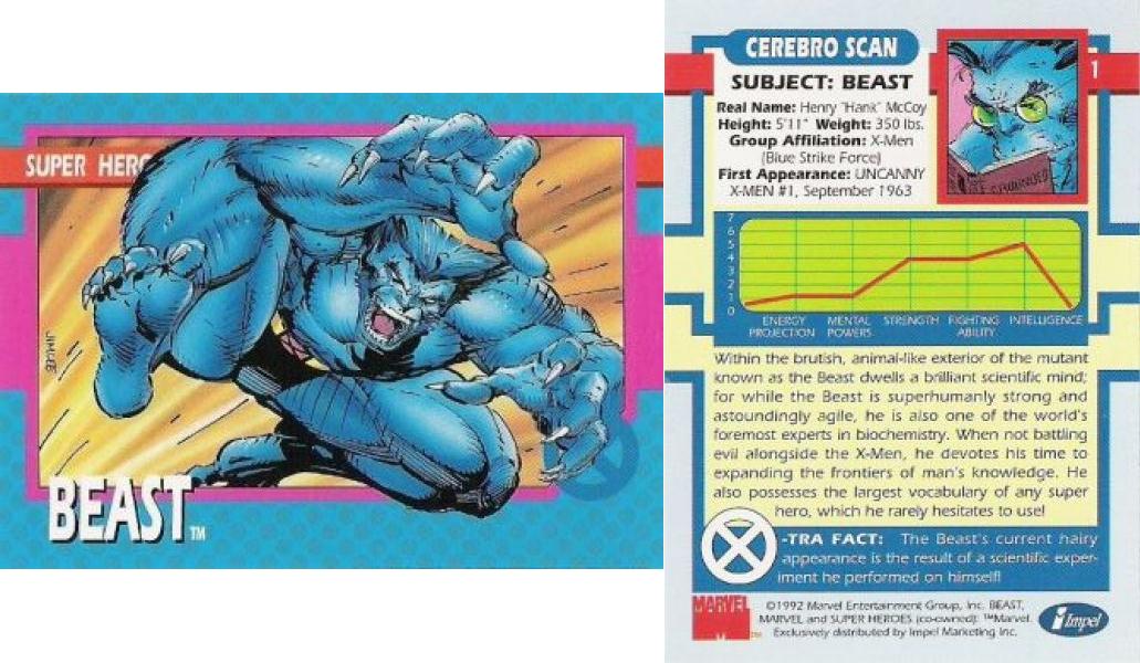 1992 Impel X-Men Jim Lee Trading Card [SELECT SINGLES]