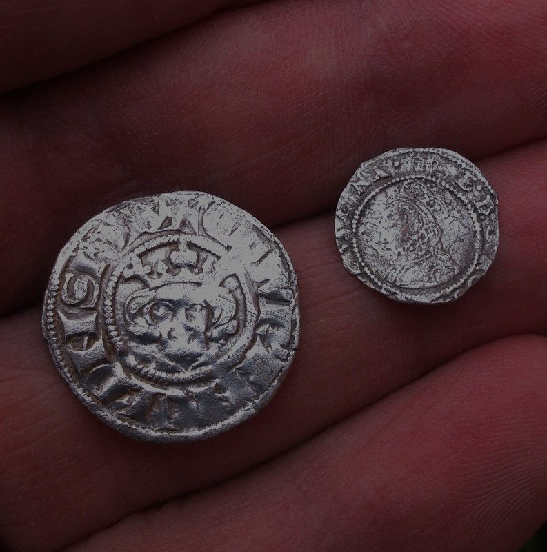 Edward I & Elizabeth I hammered silver pennies o