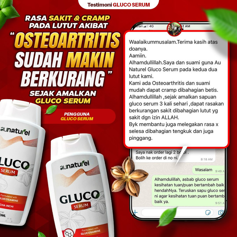 Testimoni pengguna dengan Osteoartritis pada kedua-dua lutut