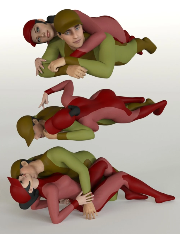 Lying Embracing Poses for Genesis 8 Lying Embracing Poses for Genesis 8