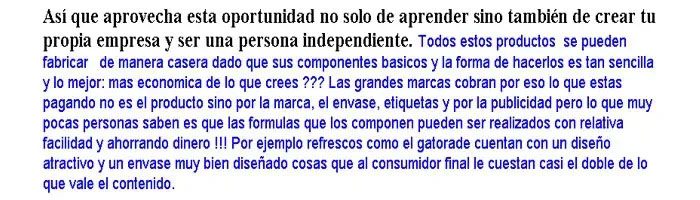 Formulas quimicas elaboración productos aseo personal