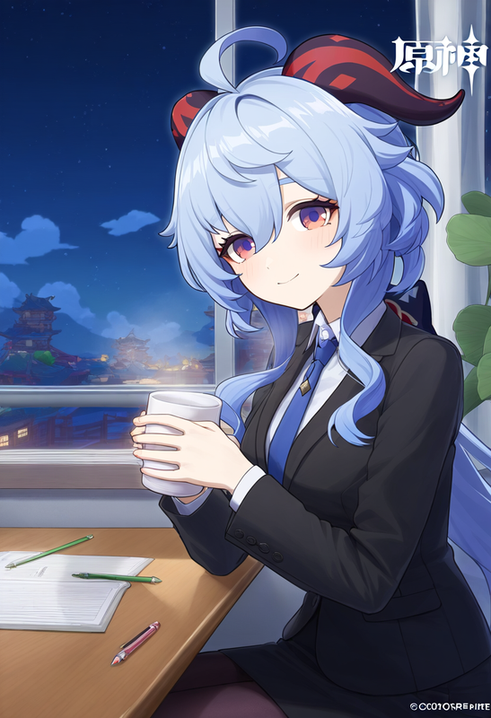 1girl, ganyu (genshin impact), genshin impact, artist_official art, alternate co s-3302964936