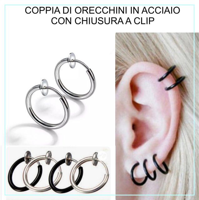 Huggie | Orecchino Piatto A Cerchio In Acciaio Inossidabile Chirurgico - Foto 9