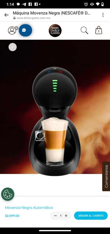 Dolce Gusto: Cafetera Movenza negra automática | Pagando con MercadoPAgo, leer descripción 
