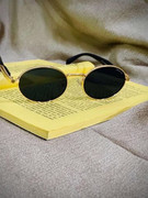 Round Gold Classic Prada Milano sunglasses