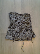 17 Short skirt - Brown-White print (1)