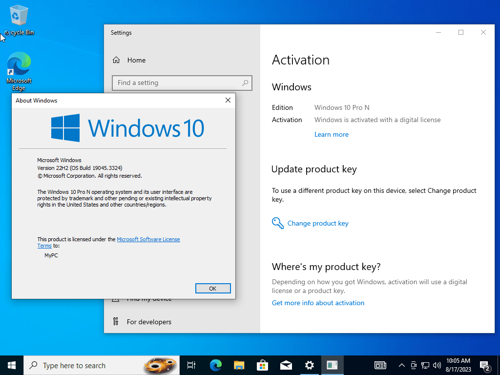 Windows 10 22H2 build 19045.3324 AIO 16in1 Preactivated Multilingual August 2023 Vhz08u8th8zl