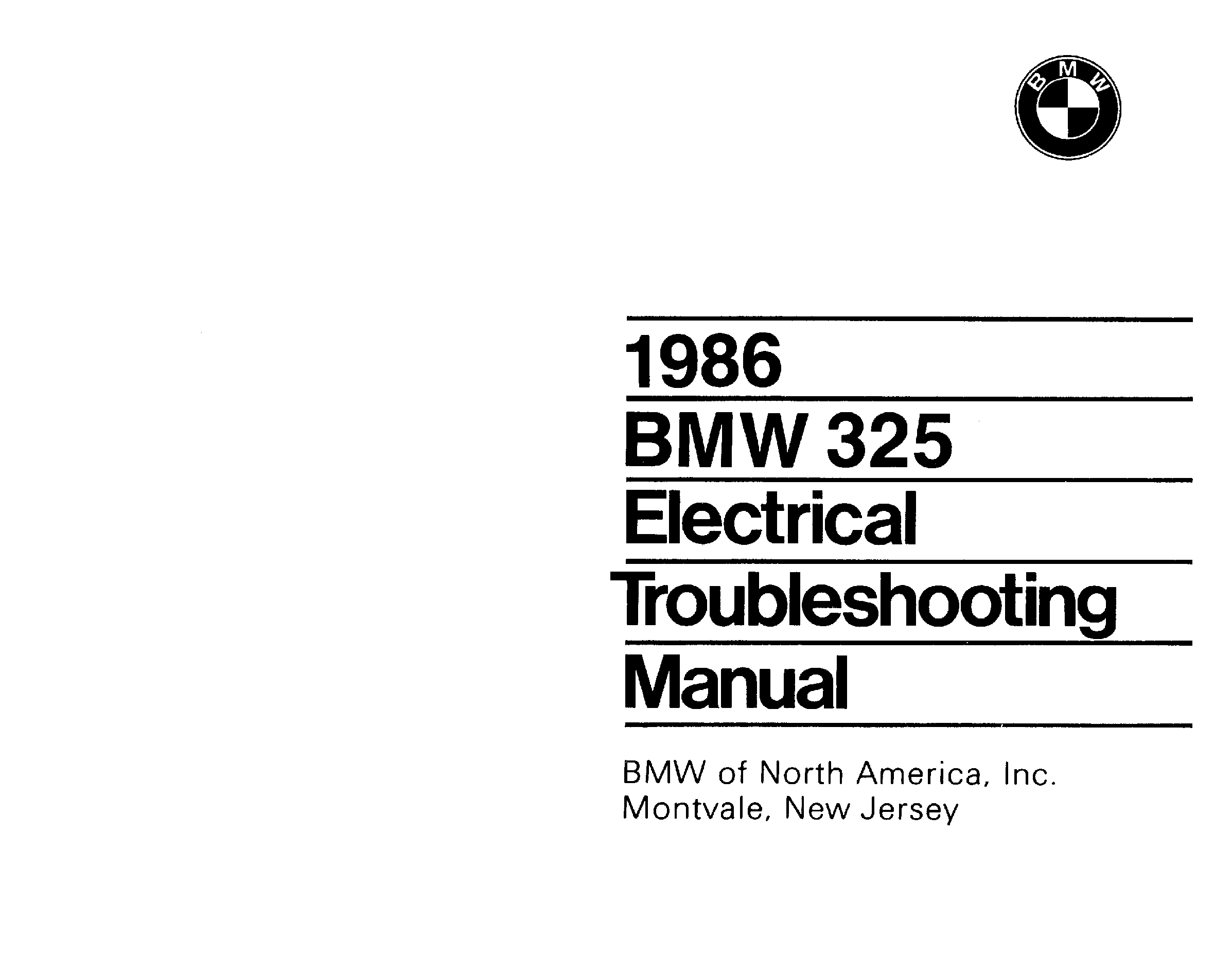 BMW E30 325 1986 Electrical Troubleshooting e30 86 — Postimages