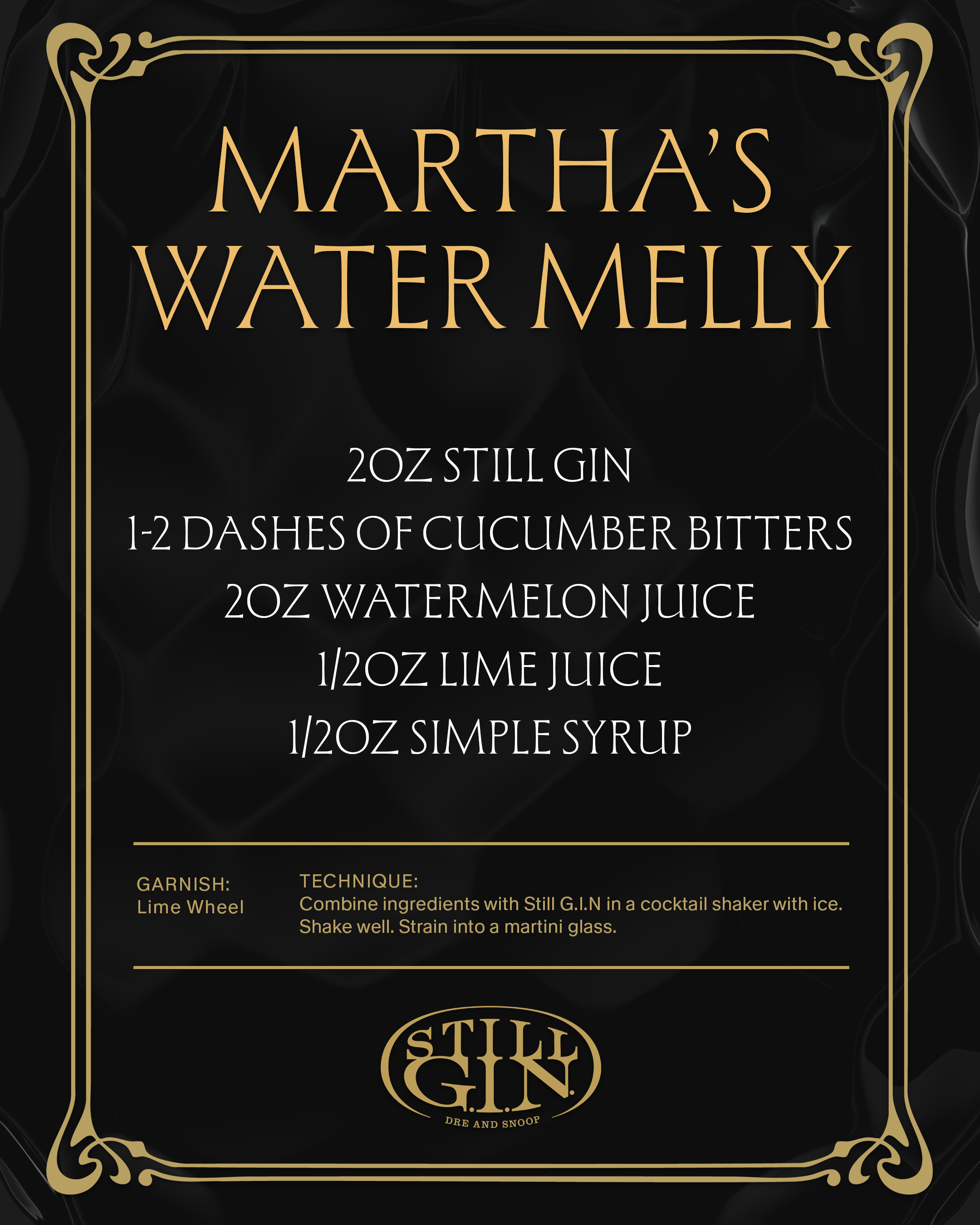 Water Melly cocktail preparation