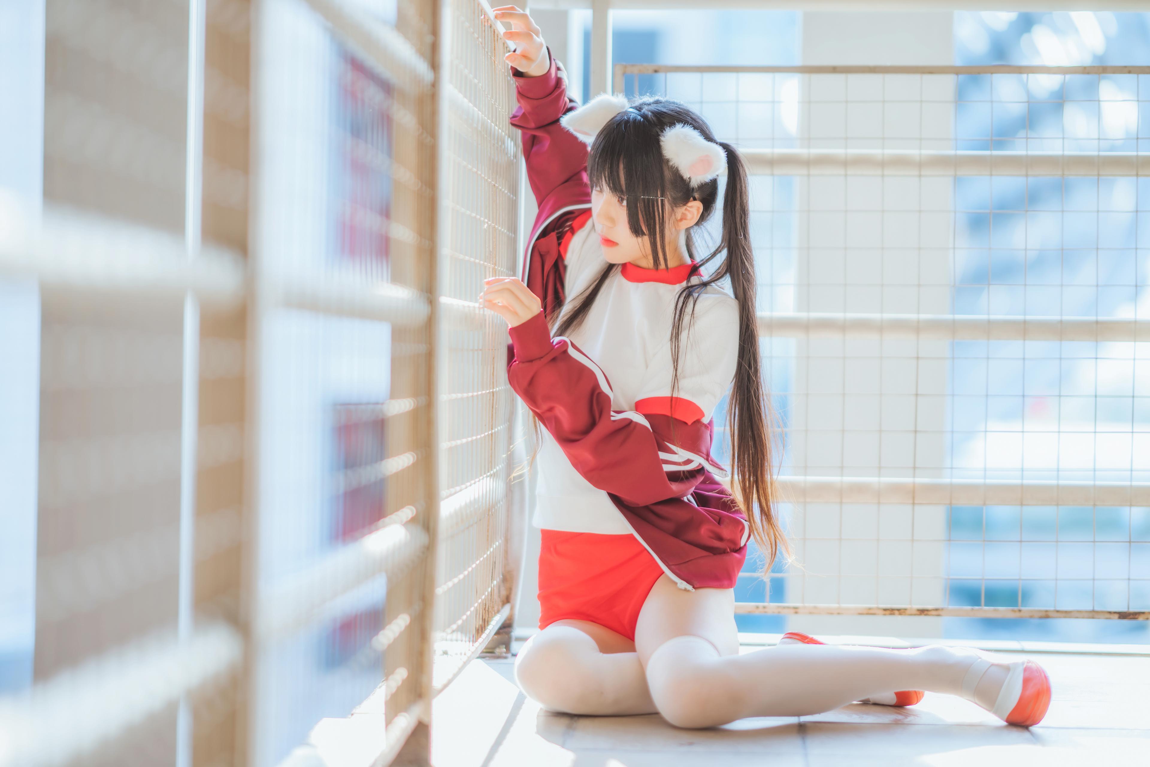 桜桃喵 NO.061 桜桃未熟2 红色体操服 28