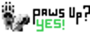 Paws up yes Black white BG
