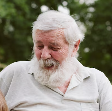 Older American man smiling