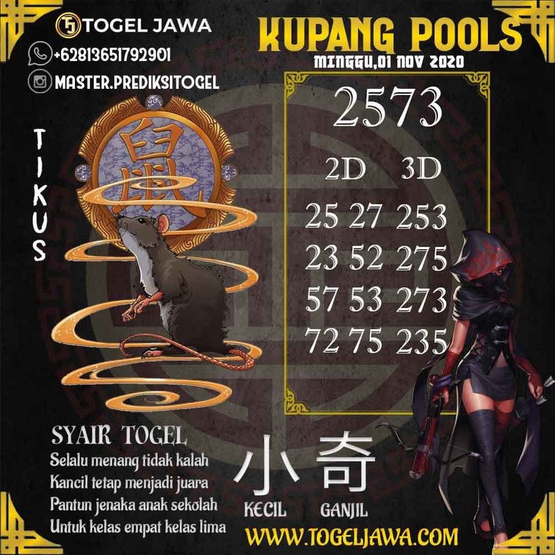 Prediksi KupangPool Tanggal 2020-11-01