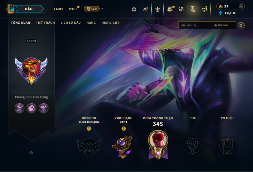 Acc LMHT # - Không Khung