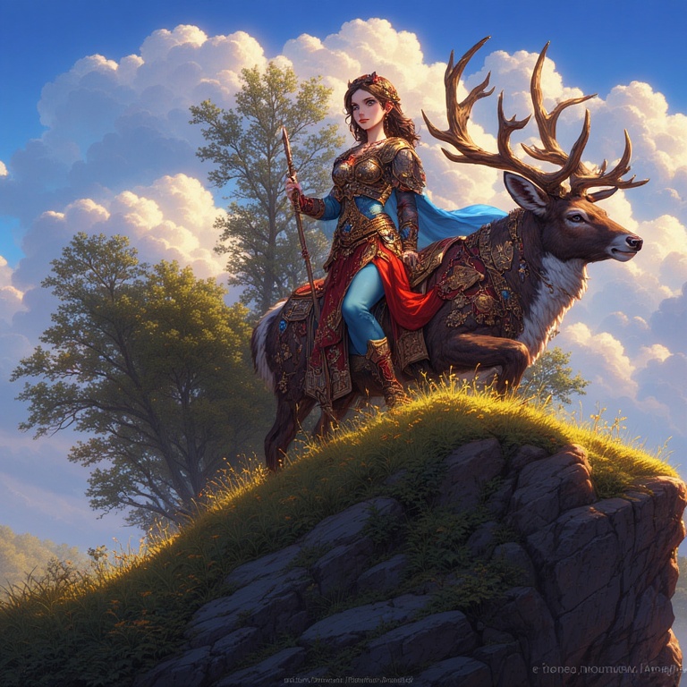 Goddess-Diana-with-a-Stag-brea