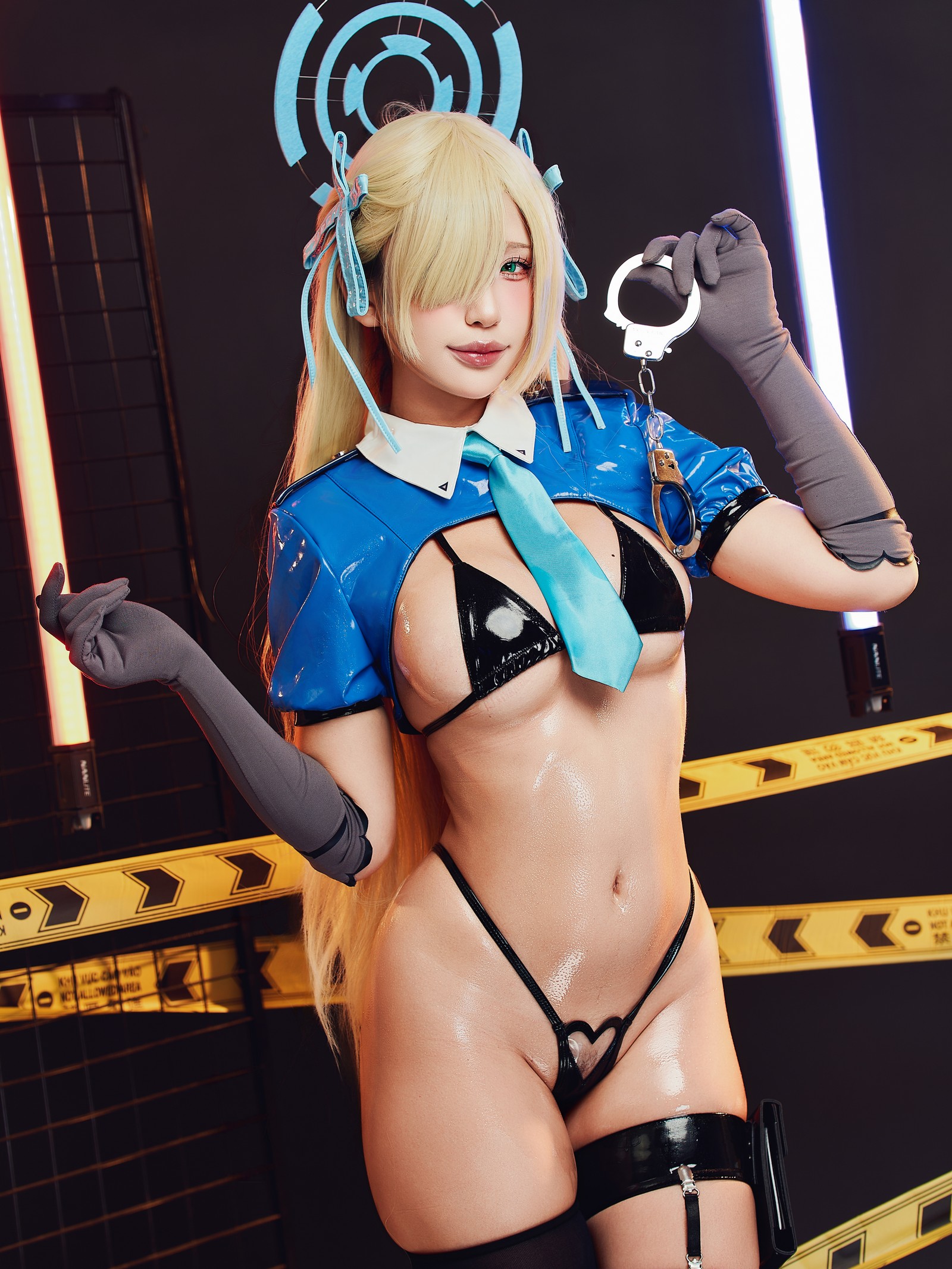 Puy Puy – 一之濑明日奈 Asuna Police Cosplay 写真合集（133P+7V-4.59GB）插图